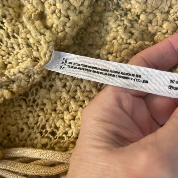 FP Beach Yellow Mustard Laced Up Sweater Dress Size S - Picture 8 of 10